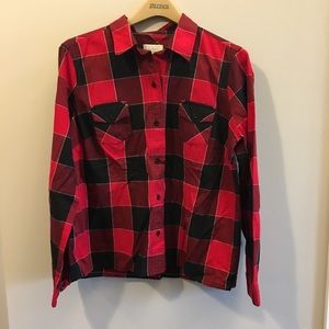 Christopher And Banks, long sleeve plaid, XL